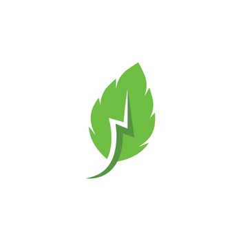 green leaf ecology nature element  vector ico