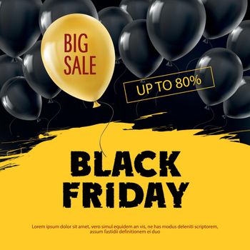 Black friday big sale vector background