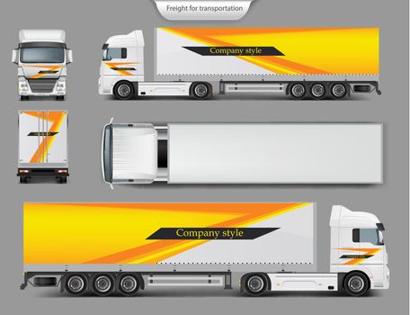 Mock up, template brand design for truck