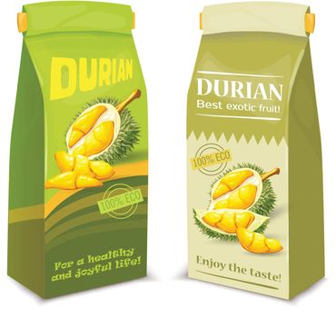 Packing for juice from exotic durian fruit,