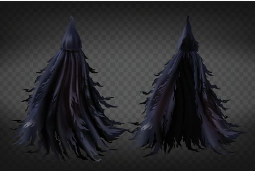 Vector witch costume, grim reaper fancy dress