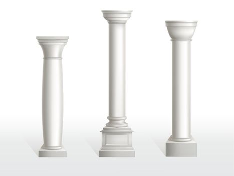 Antique classic stone ornate roman, greece pillars