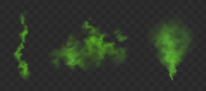 Green stink clouds of bad smell