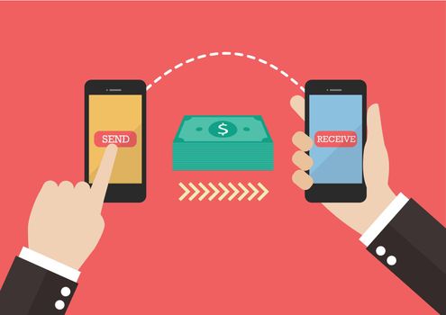 Transfer money by smart phone