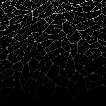 Black neural network illustration