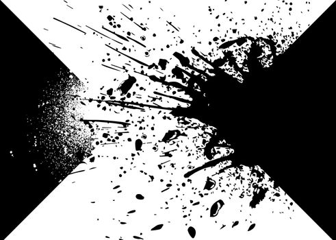 Black and white explosion background
