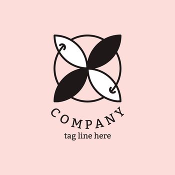 Business logo on pink