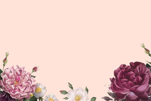 Blooming roses banner
