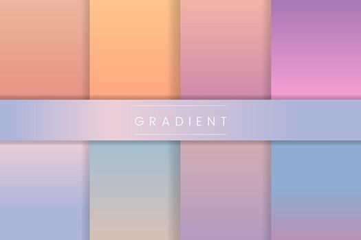 Abstract pastel gradient set