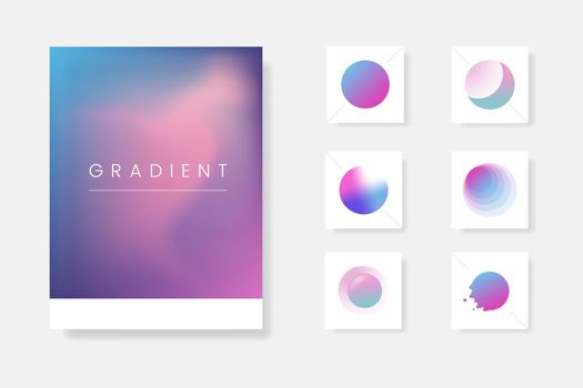 Abstract gradient template set