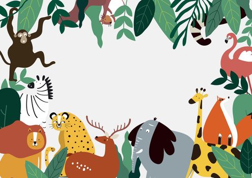 Animals theme template vector illustration
