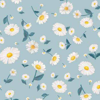 Daisy patterned wallpaper