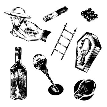 Light bulb graphic illustration icon