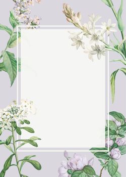 Decorated floral frame