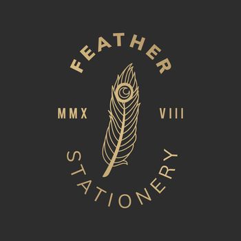 Feather stationery illustration