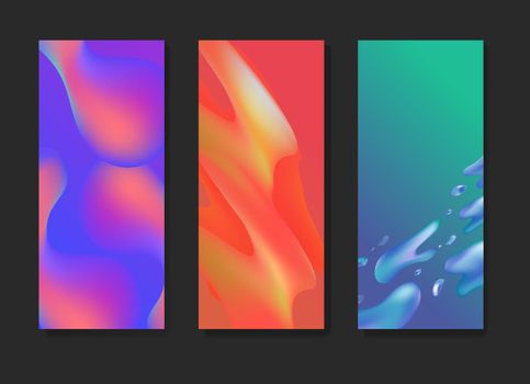 Fluid gradient background templates