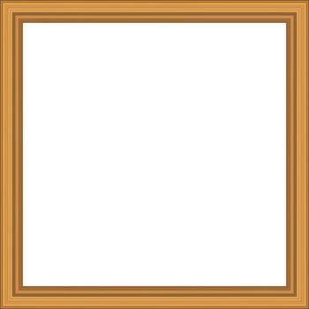 Squared golden vintage wooden frame for your design. Vintage cover. Copy space. Vintage antique gold beautiful rectangular frames for paintings or photographs. Template vector illustration