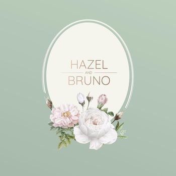 Floral design wedding invitation