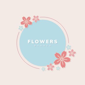 Floral banner vector
