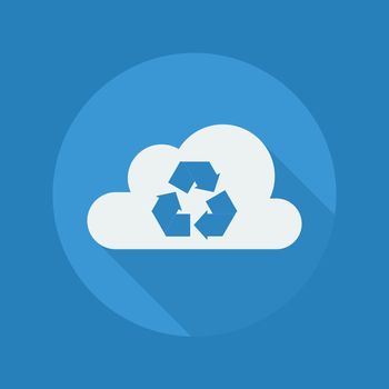 Cloud Computing Flat Icon. Recycle