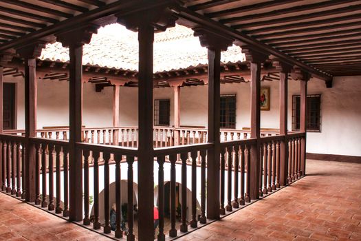 Courtyard of a typical spanish house in Castilla la Mancha, Spain