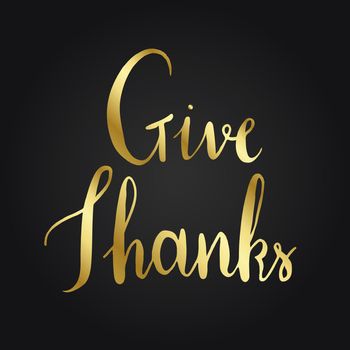 Give thanks typography style vector
