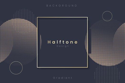Halftone circle background frame
