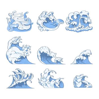 Japanese wave art doodles