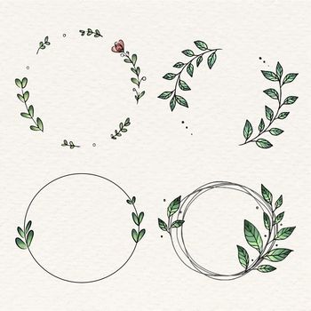 Laurel wreath design set