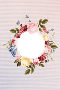 Floral framed badge