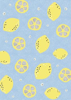 Lemon patterned background