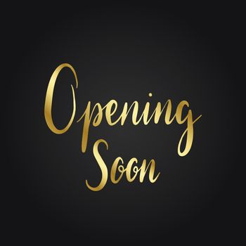 Opening soon typography style vector