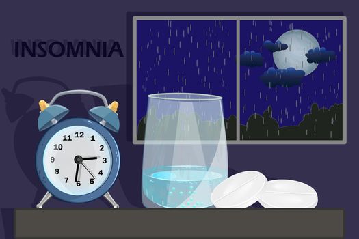 Sleep disorder or insomnia concept.