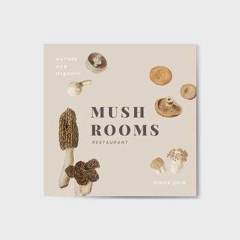 Mushroom restaurant poster