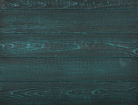 Old aged teal wooden planks background texture