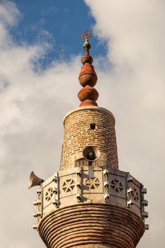Minaret of Ottoman Mosques in view