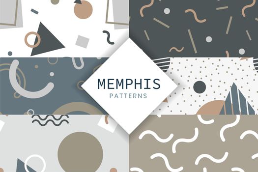 Memphis style pattern collection
