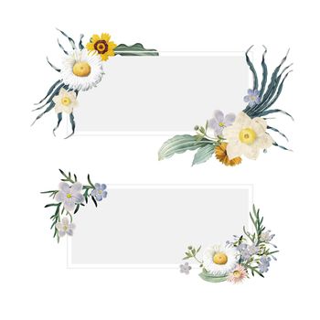 Floral summer banners