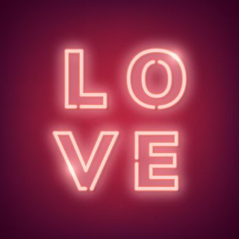 Neon love illustration