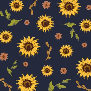 Seamless sunflower pattern