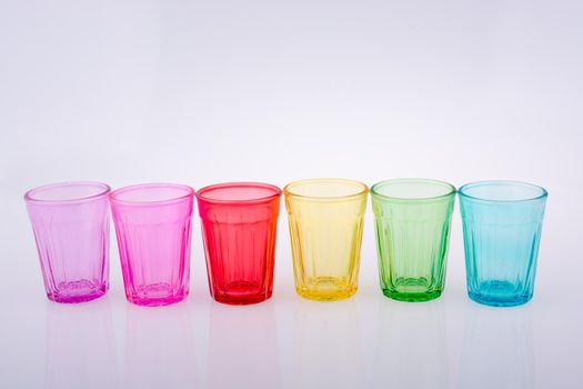 Drinking glasses of various color