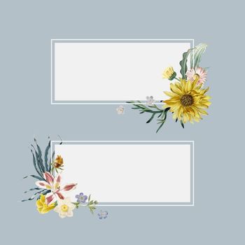 Floral summer banners