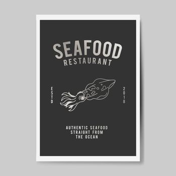 Seafood restaurant logo illustration