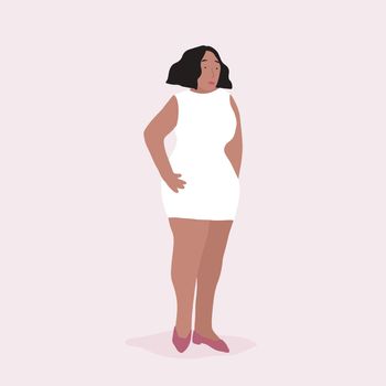 Strong African American woman full body vector
