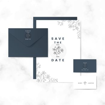 Save the date layout set vector