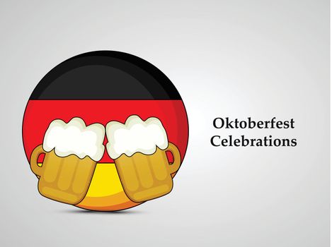 illustration of beer festival Oktoberfest background