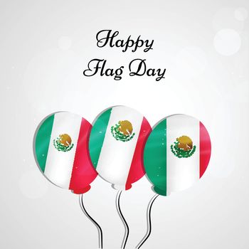 illustration of Mexico Flag Day Background