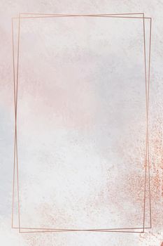 Rectangle copper frame on pastel background vector