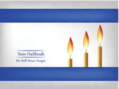 Jewish Yom HaShoah Remembrance Day background