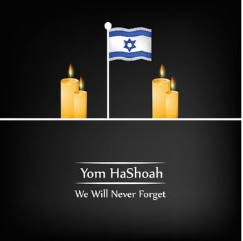 Jewish Yom HaShoah Remembrance Day background